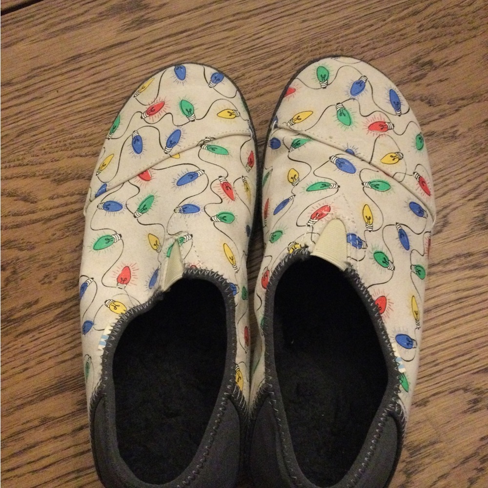 TOMS slip on shoes with Multicolor Light Bulb Pattern